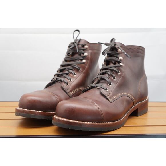 Wolverine 1000 Mile Boots Men 10.5 D Leather Cap Toe Goodyear Welt Heritage - Picture 4 of 13
